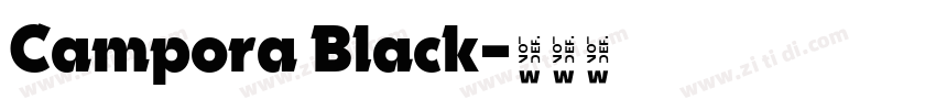 Campora Black字体转换